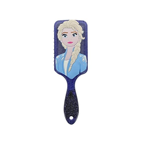 DISNEY Frozen II - Spazzola per capelli in silicone 3D ELSA La Regina delle Neve, tutti i tipi di capelli