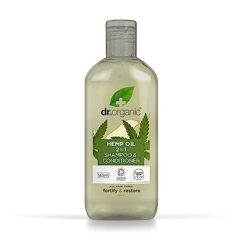 DR ORGANIC 2 In 1 Shampoo E Balsamo Capelli Hemp Oil/Canapa, 265 Millilitro