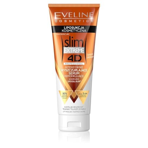 Eveline Cosmetics Slim Extreme 4D Siero Snellente e Rimodellante Intensivo con Tecnologia LIPO-DRILL 4D - 250ml