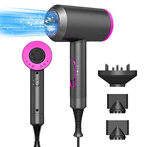 FACAIO Phon Ionico, Asciugacapelli Professionali con Motore AC 1800-2000w, Pulsante Caldo/Freddo, 3 Velocità/2 Temperature, 1 Diffusore e 2 Concentratori, Uso Domestico e Saloni