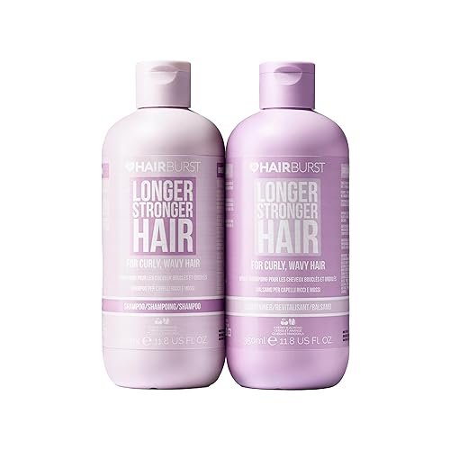 HAIR BURST Set Ricci & Mossi — Shampoo e Balsamo, Senza Solfati/SLS/Parabeni, Aminoacidi, Estratto di Mandorla, Olio di Ciliegia - Definizione Ricci, Anti-Crespo, Idratazione