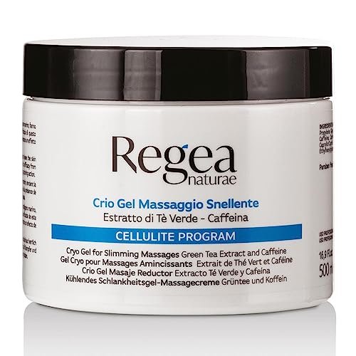 KeBeauty Shop® Crio gel massaggio snellente con estratto di tè verde e caffeina Cellulite Program Regea 500 ml. Senza Parabeni Senza Paraffine