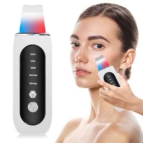 LURICO Pulizia Viso Ultrasuoni, Dispositivo Esfoliante ad Ultrasuoni Ricaricabile, con 5 Modalità di Rimozione dei Punti Neri, per la Pulizia dei Pori, per la Cura del Viso