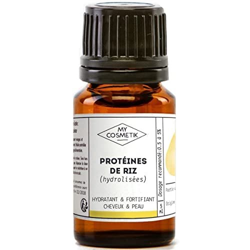 MY COSMETIK - Proteine di riso idrolizzate - Ingrediente attivo cosmetico idratante, emolliente e rinforzante per capelli e pelle - 100% vegetale - 5 ml