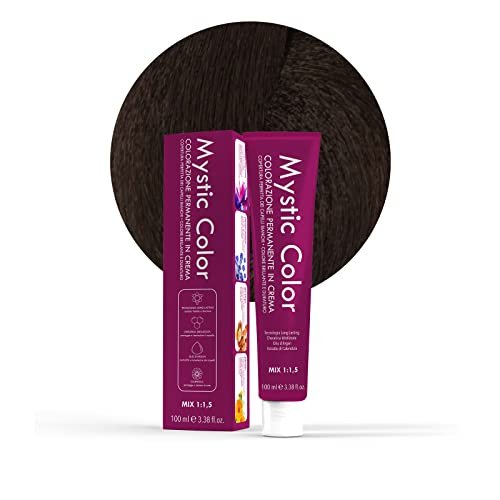 Mystic Color - Colore Castano Chiaro Cenere 5.1 - Tinta per Capelli - Colorazione Professionale in Crema a Lunga Durata - Con Cheratina Idrolizzata, Olio di Argan e Calendula - 100 ml