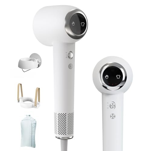 Phon Capelli Professionale, Asciugacapelli da Viaggio Multifunzionale per Asciugare Mani, Vestiti, Capelli, 300 Milioni Ioni Negativi, 110.000 Giri Ultrarapida, 4 Temperature & 2 Velocità