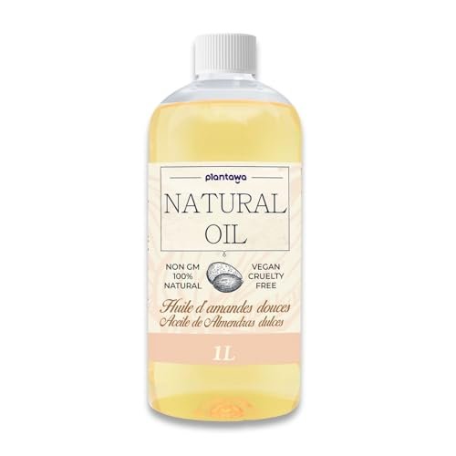 Plantawa Olio di Mandorle Dolci 1L | Olio di Mandorle per il Corpo 100% Naturale di Origine Vegetale | Olio Multiuso per Massaggi, Materia Prima, Contiene Vitamina E, Bio Olio Smagliature Gravidanza