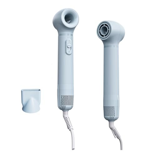 QL Asciugacapelli 600w Asciugacapelli Portatile,3Temperature 2Velocità,Concentratore Incluso,Phon Capelli Compatto Leggero per Viaggi Domestici,Ostello,Alberghiero Azzurro