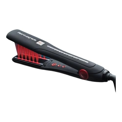 RETRO' UPGRADE Retro Upgrade Piastra per capelli professionale 142CinfraKER Double Infrared, nero - Piatti in ceramica tormalina ionica - Made Italy