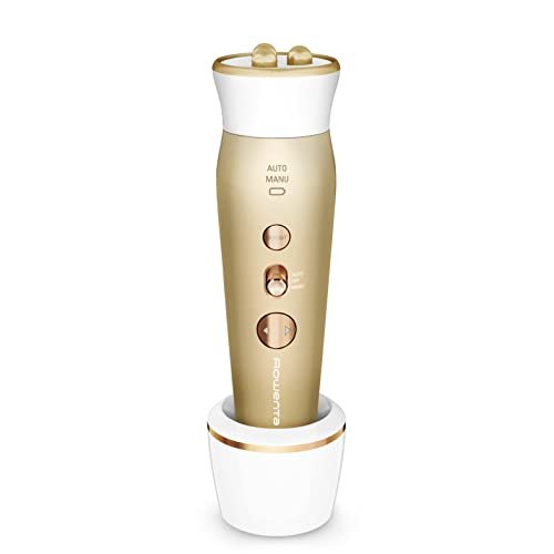 Rowenta LV7030 Massaggiatore Viso e Occhi Elettrico con Effetto Lifting, Dona Pelle più Luminosa e Rilassata, Risultati Anti-Age in 28 Giorni, 2 Testine Intercambiabili per Tonificare il Viso