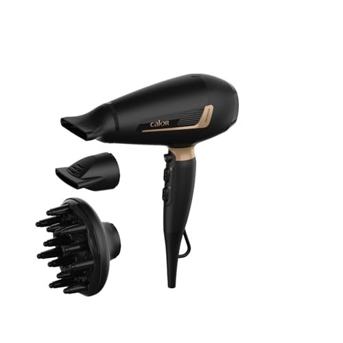 Rowenta Pro Expert Asciugacapelli, Motore Pro AC da 2200 W, Asciugatura ultra veloce, Generatore di ioni per Lucentezza, Accessori versatili, Facile da usare, Getto d'aria fredda, CV8840
