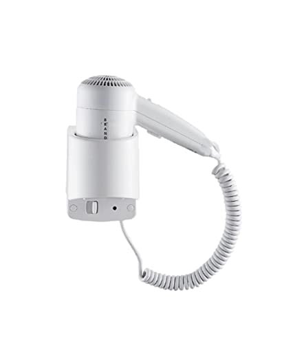 S-D SHOP - Asciugacapelli con Flusso d'Aria Silenzioso e Professionale - Phon da Parete a Muro ideale per Case Vacanze, B&B, Hotel, ma anche per il Bagno di Casa, Spogliatoi, Comunità