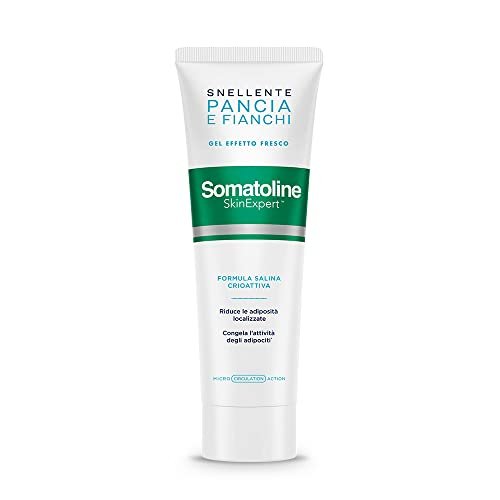 Somatoline SkinExpert, Snellente Pancia e Fianchi Gel Effetto Fresco, Trattamento Corpo Anticellulite, con Sale Integrale e Mentolo Naturale, 250ml