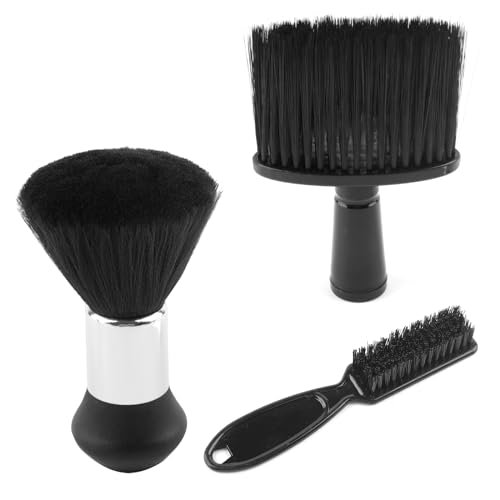 3 pennelli da parrucchiere, set di pennelli per il collo, spazzola da parrucchiere, pennello da barbiere, pennello da barbiere, pennello morbido per capelli da parrucchiere, accessori per la pulizia