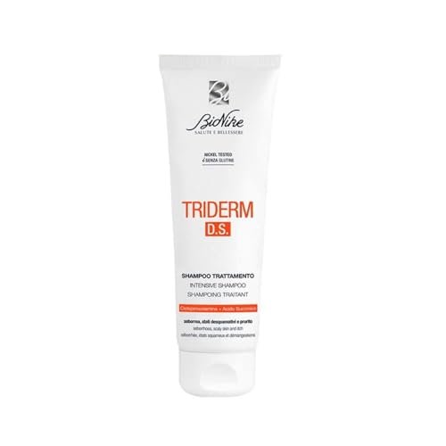BioNike Triderm D.S. - Shampoo Trattamento per Dermatite Seborroica, Azione Seboregolatrice e Lenitiva, Allevia Prurito, Irritazione e Desquamazione, 125 ml