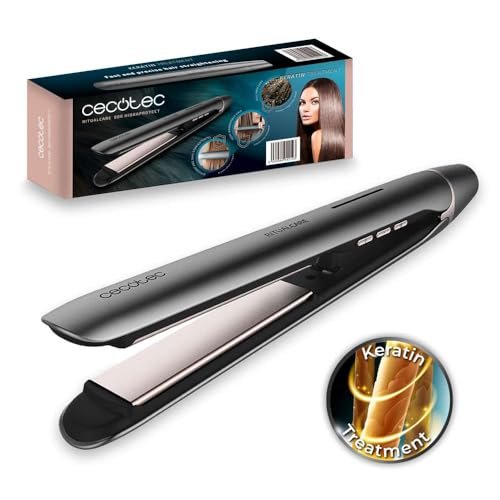 Cecotec Piastra per Capelli Professionale con Cavo Ritualcare Steamy. 62W, Tecnologia Avanzata a Vapore, Piastre in Ceramica, Serbatoio Magnetico Rimovibile, Cavo 360º, Schermo LED
