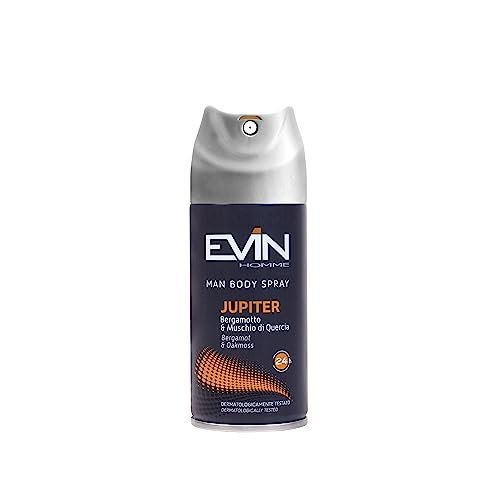 EVIN HOMME | Deodorante Uomo Spray, Fragranza Bergamotto e Muschio di Quercia, Durata 24h, 150 ml