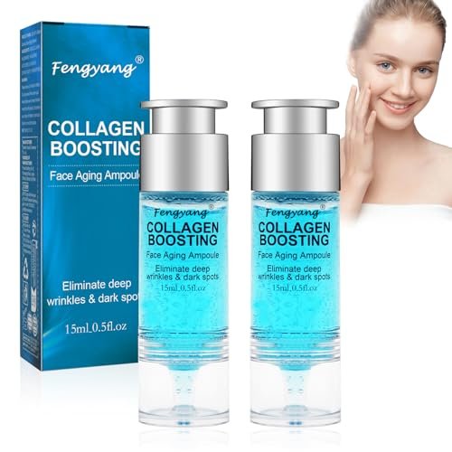 Fengyang® 2Pcs Collagen Lifting Body Oil, Siero Anti-età Potenziato Al Collagene, Fiala Per Potenziare Il Collagene Siero Viso Al Collagene, Siero Liftante Rassodante