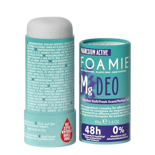Foamie Deodorante Solido "Rain In The Woods" Stick deodorante 48h dal profumo fresco, senza alluminio & alcool, vegano & senza plastica, 40g