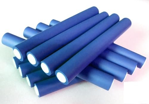 FP Papilotten - Set avvolgitore flessibile, circa 13 mm, blu, 12 pezzi (da rivenditore tedesco per parrucchieri!)