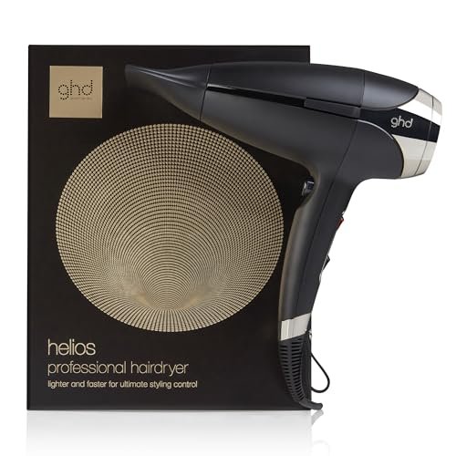 ghd Helios Asciugacapelli Professionale Nero – Leggero, Asciugatura Rapida, Controllo Styling Ottimale – Per Tutti i Tipi di Capelli