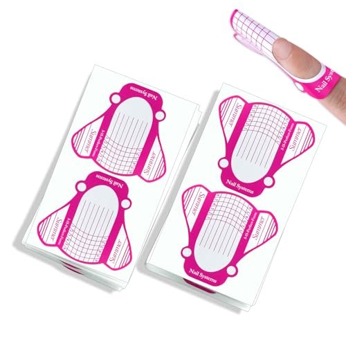 Hanyousheng Cartine per Ricostruzione Unghie, 100 Pezzi Rotolo, Gel, Applica a Extension in Acrilico UV Nail, per Estensione