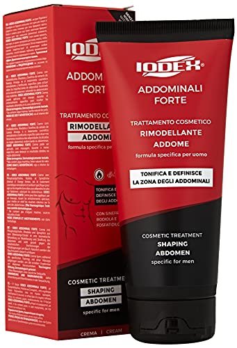 IODASE Crema Addominali Uomo Forte Effetto Caldo - Trattamento Intensivo Pancia Fianchi Addome - 200ml