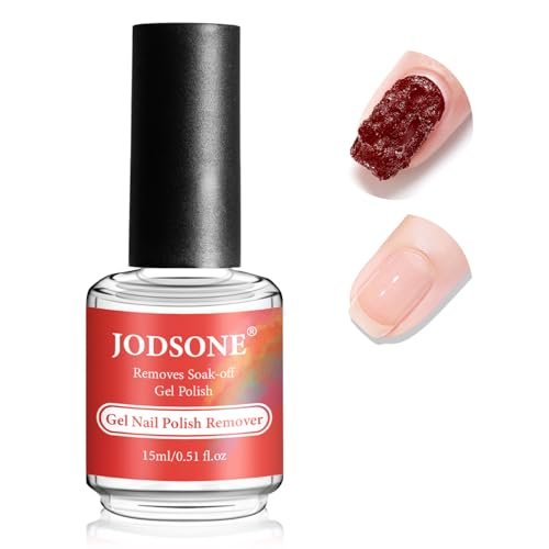 JODSONE 15ML Remover Semipermanente Unghie, Veloce e Sicuro Rimuovi Smalto Semipermanente in 3-5 Minuti, Non c'è bisogno di pellicola, ammollo o avvolgimento, Rapido e Facile