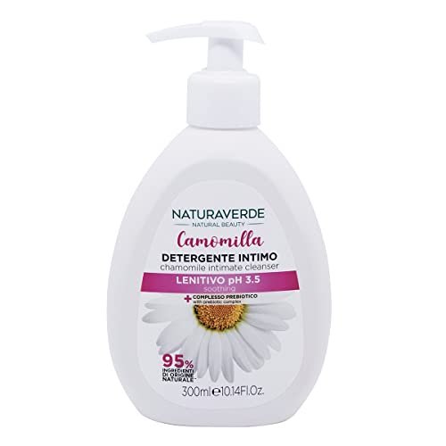 Naturaverde | Natural Beauty - Detergente Intimo Lenitivo pH 3.5, con Estratto di Camomilla e Complesso Prebiotico, 300ml