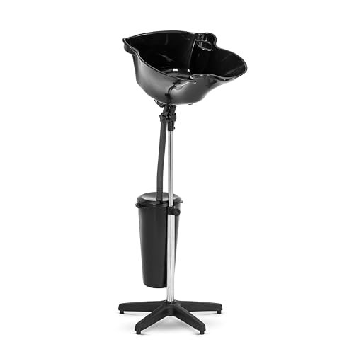 physa PHY-WU_03 Lavatesta per parrucchieri mobile Inclinabile Con serbatoio dell'acqua - Nero Lavabo parrucchieri Lavatesta portatile Poltrona lavatesta per parrucchieri Poltrona lavatesta