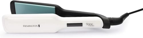 Remington Shine Therapy S8550 - Piastra lisciante per capelli larga (45 mm), con rivestimento in ceramica avanzata infusa con olio di argan marocchino per una scorrevolezza liscia e liscia, 9