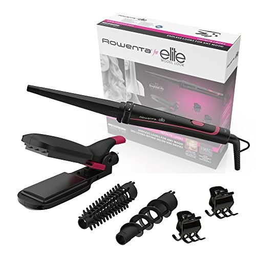 Rowenta for Elite Multistyler CF4222 Infinitos Looks 9 in 1 Piastra per capelli e arricciacapelli, piastra per capelli lisci e brillanti, punta fredda da 190 °C