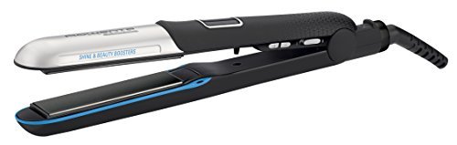 Rowenta SF6220 Liss&Curl Ultimate Shine Piastra per Capelli Lisci o Ricci 2 in 1, con Rivestimento in Nanoceramica, Piastre Flottanti, Funzione Arricciacapelli, Riscaldamento Rapido, 5 Temperature