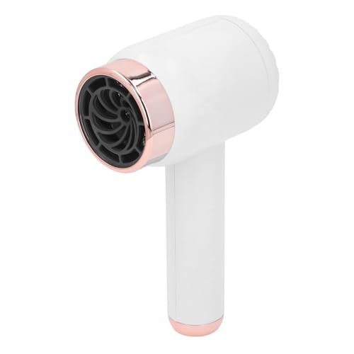 Senza Fili, Asciugacapelli Ionico Ricaricabile, Portatili da 1500 MAh, a Batteria per Viaggi in Campeggio (WHITE)