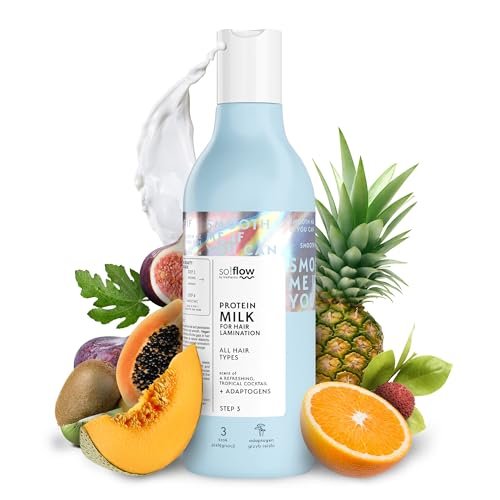 So!Flow Latte Proteico per Laminazione dei Capelli - Infusione di Funghi Reishi per il Massimo Restauro e Lucentezza dei Capelli con Adattogeni Naturali