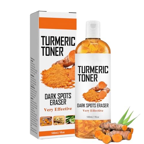 Tonico Schiarente Alla Curcuma, Tonatore di curcuma, Tonico Illuminante per Viso, Rassodamento della Pelle Acqua Nutriente per il Viso, Toner Quotidiano per Tutti i Tipi di Pelle