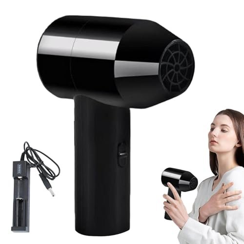 Vgvgaj Asciugacapelli senza fili portatile, asciugacapelli, ricaricabile, batteria ricaricabile USB, a basso rumore, grande aria, 2 livelli regolati ad asciugatura rapida, Swewer per la scuola