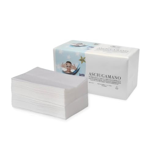 VIRSUS 1 Confezione da 60pz di Asciugamani di Carta a Secco Goffratura a S 35x67cm Monouso Massima Assorbenza per Parrucchieri, Barbieri, Estetiste