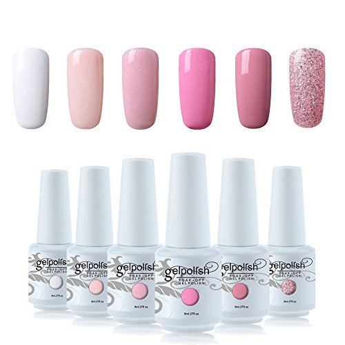 Vishine - set di 6 smalti gel soak off, kit iniziale per manicure, asciugatura con lampada LED / UV