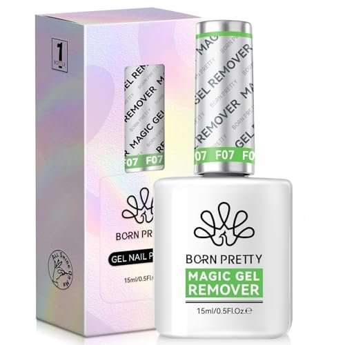 Born Pretty Remover Semipermanente Unghie - Innocuità Rimozione Smalto Semipermanente - Rimozione Rapida in 3-5 minuti - Tiepido Non Rovina le Unghie - Non è richiesto l'ammollo o l'avvolgimento 15ML