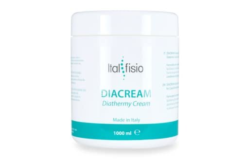 "DIACREAM" by Italfisio - Crema Conduttiva per Radiofrequenza Viso e Corpo - Tecar e Diatermia Professionale - Facile da Spalmare con Benefica Azione Emolliente ed Idratante - 1000 ML