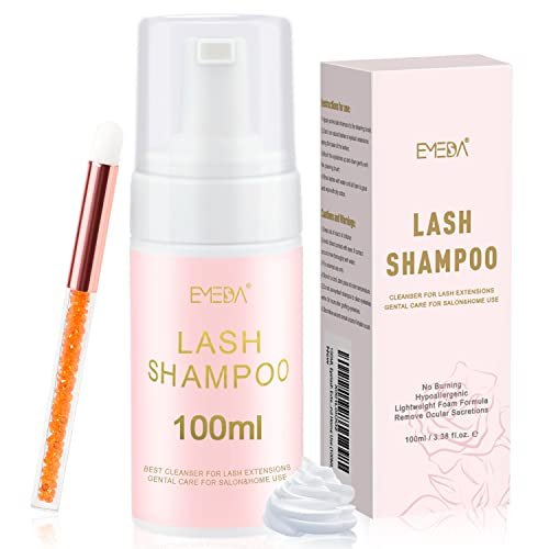 EMEDA 100ML Shampoo Per Ciglia con pennello kit Detergente Schiumogeno 100ml mousse lash extension