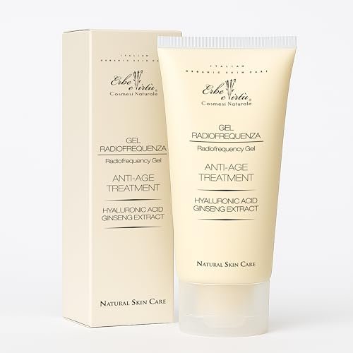 Gel Crema Radiofrequenza Viso 220 ml - Ultrasuoni - Cavitazione con Acido Ialuronico Ginseng Antirughe Effetto Lifting