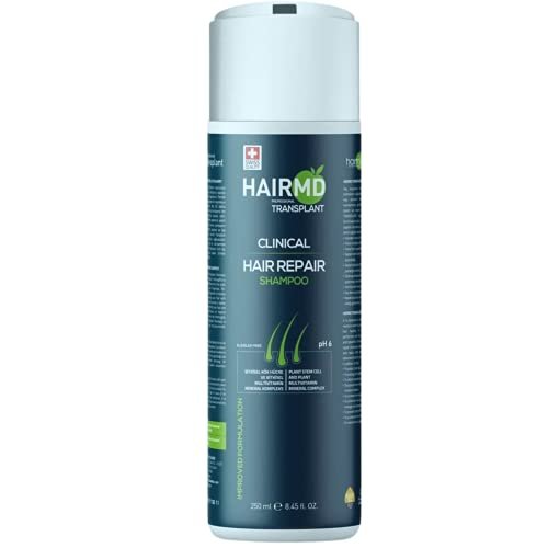 HairMD Shampoo per la crescita dei capelli (1 mese) - Trattamento anticaduta / diradamento e recupero post-trapianto di capelli con biotina, cheratina, collagene, provitamina B5