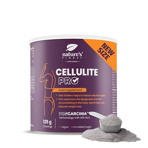 Integratore Cellulite PRO - Anticellulite Potente, Blocca Fame Nervosa, Riduce l'Accumulo di Grasso - con Garcinia Cambogia e Estratto di Vino Rosso - Nature's Finest by Nutrisslim