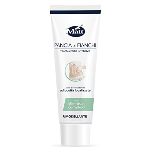 Matt, Crema Pancia e Fianchi, Trattamento Intensivo Rimodellante con Attivi Naturali a Base di Guaranà e Caffeina, Aiuta a Contrastare le Adiposità Localizzate, Tonifica la Pelle del Corpo, 200 ml