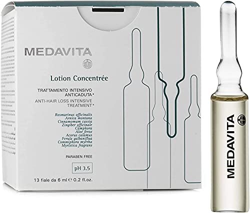 Medavita | Lotion Concentrée, Trattamento Intensivo Anticaduta Capelli, pH 3.5, 13 Fiale x 6 ml