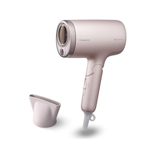 Panasonic EH-NA7M-P825 Asciugacapelli Nanoe per Capelli Lucenti, Pieghevole, Asciugatura Rapida, Beccuccio Concentratore, 1600W, Grigio