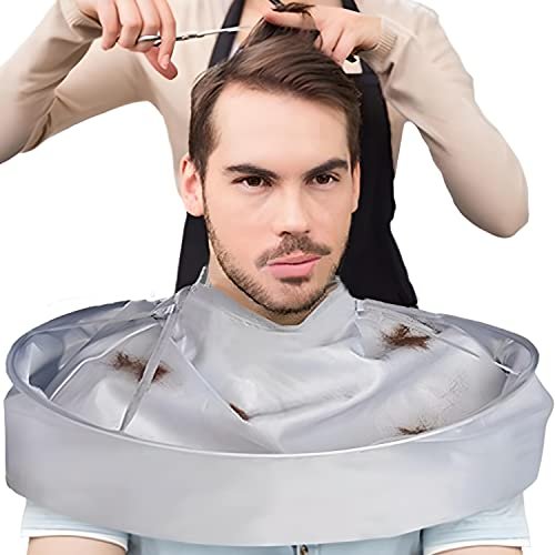 Retoo Mantella da parrucchiere professionale con chiusura con coulisse in nylon per donna Uomo Bambini Mantella da taglio capelli impermeabile e universale per taglio capelli parrucchiere