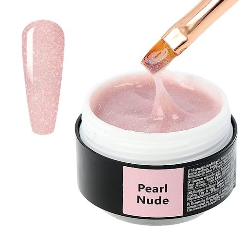 Sincero Salon - Gel Costruttore per Unghie Alta Denista - Pearl Nude - Autolivellante - Non Acido - Gel Ricostruzione Unghie Professionale - Builder Gel Unghie - Gel UV LED - 15ml